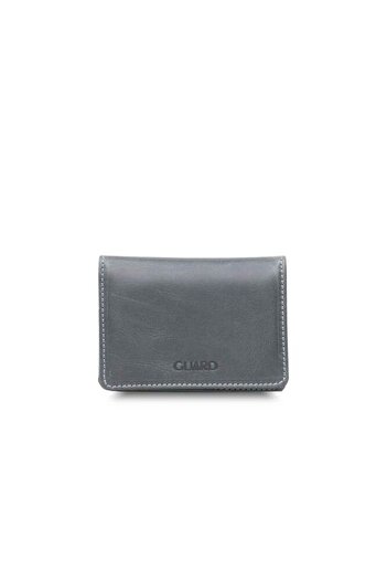 GUARD Gray Mini Size Genuine Leather Card Holder Business Card Holder with Magnet and Cover - Grd251018Wt795
