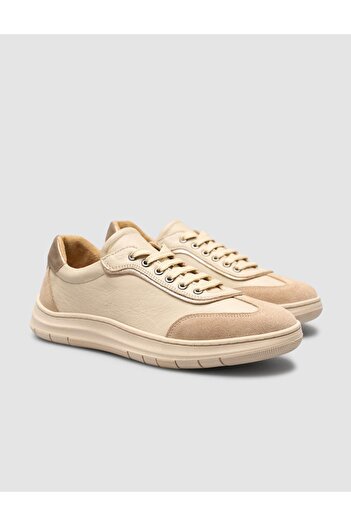 Cabani 100% Genuine Leather Suede Mixed Beige Women's Shoes