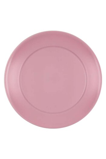 SHOPIENS Plastic Plate, Powder Pink, Diameter 23 cm, Height 2 cm