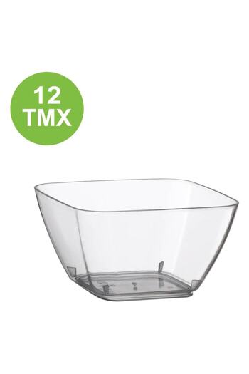 SHOPIENS Reusable Bowls, Square Model, 70ml Capacity, Set of 12, Transparent, MYONNA IT & E- COMMERCE