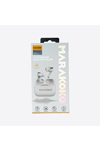 MARAKOKO Pro Bluetooth headphones with a comfortable ear design and rubber cushions. The Bluetooth headphones offer powerful, clear sound and a built-in microphone.