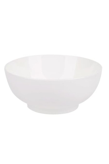 SHOPIENS Porcelain Round Bowl, White, 1L - MYONNA