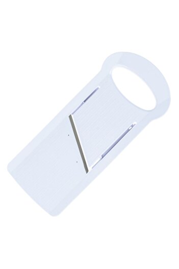 SHOPIENS Vegetable and Fruit Slicer, Plastic, 3 Cutting Sizes, White, 29x13x2cm