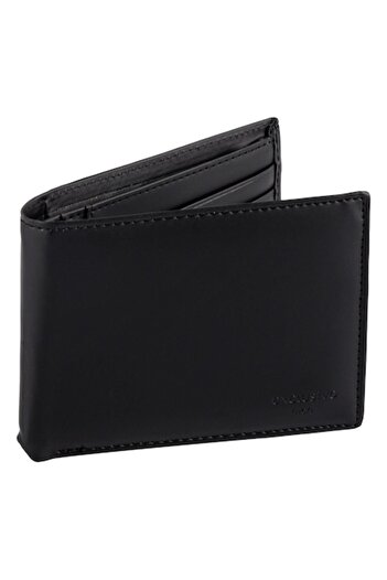 SHOPIENS Men's Wallet Exclusivo, Black, 13 x 10 cm, Banknote and Card Compartments