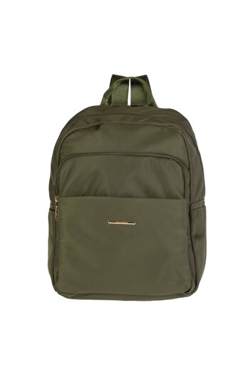 SHOPIENS Women's Backpack, Exclusive, Zipper Compartment, Khaki, 26x13x32cm