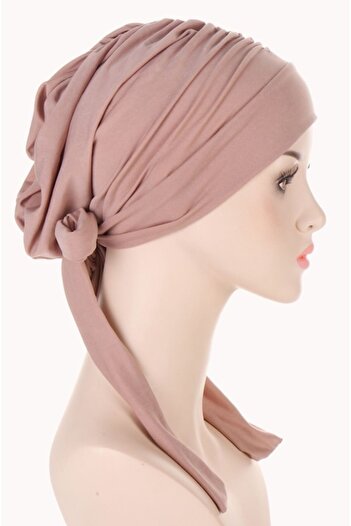 VERSAGO - Women's elegant polyester turban hijab, one size, beige