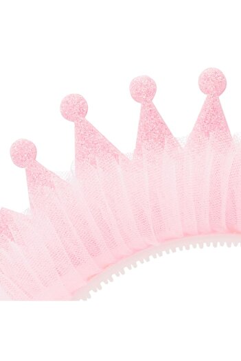 SHOPIENS Children's Tiara - Pink Glitter Tulle (MYONNA)