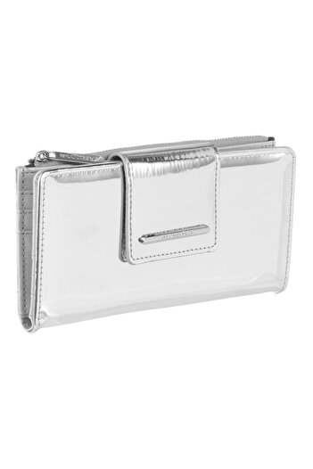 SHOPIENS Exclusivo Wallet, Silver, 19x2x9.5 cm, Women