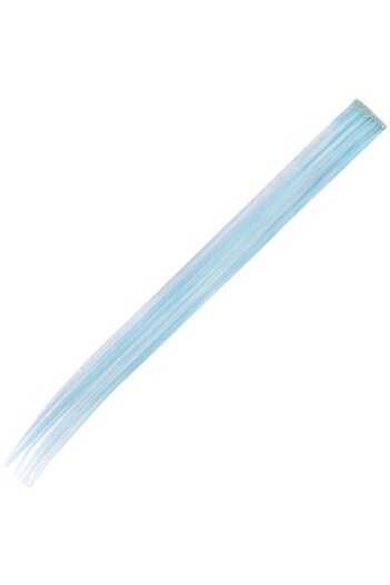 SHOPIENS Straight Clip-In Hair Extension, Blue, 51 cm