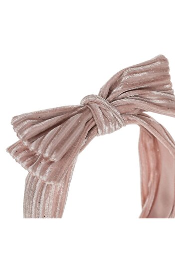 SHOPIENS Wide Powder Pink Hair Crown with Bow for Girls