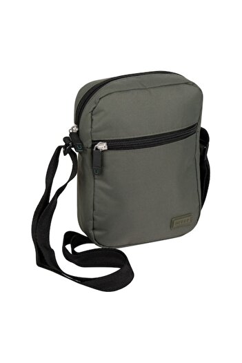 SHOPIENS Urban Shoulder Bag, Zipper Compartment, Adjustable Strap, Polyester, Olive Green, 19x14x5.5cm