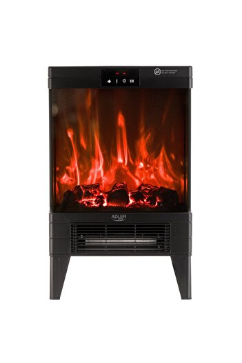 adler Elektrický krb AD7455, 2000 W, tvrdené sklo, 3D efekt plameňa, 2 stupne