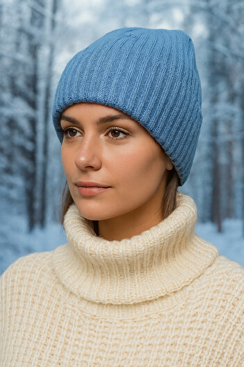 GONCA ŞAPKA Unisex Corded Basic Winter Trend Beanie