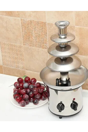 Amir 4-tier chocolate fondue fountain made of stainless steel