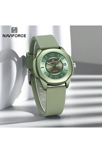 Naviforce 7107 Green Women's Watch - Analog Sport Casual, Automatic Date, 5ATM Water Resistant