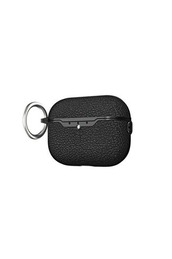 AktarMobile Airpods Pro 3. Nesil Uyumlu Kılıf Hoparlör ve Mikrofon Delikli Deri Görünümlü Silikon Kapak