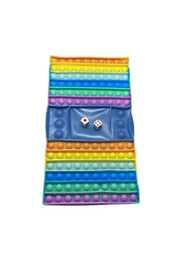Juls Joc interactiv de zaruri antistres din silicon, Pop It Now and Flip It, Model 3, Multicolor