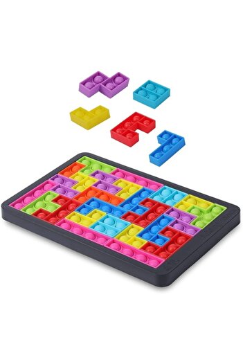 Juls Silicone anti-stress toy Pop It Now and Flip It - Puzzle Blocks, Multicolor