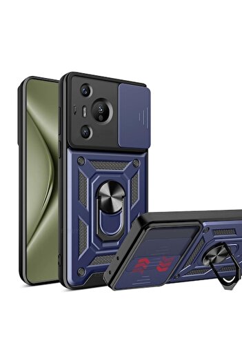 Techsuit Huawei Pura 70 Case, CamShield Series, Y46, Polyurethane, Blue