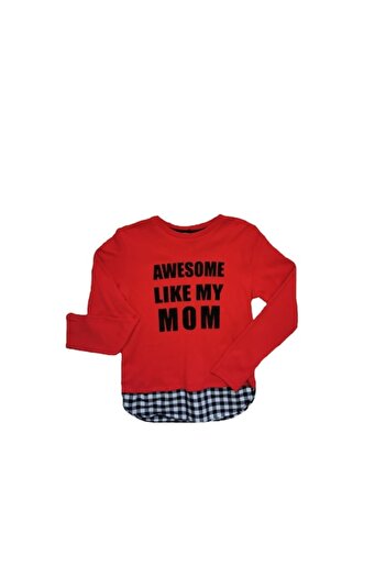 Miniworld Boys' fine cotton blouse, age 8-9 years, 134 cm, Red / Black