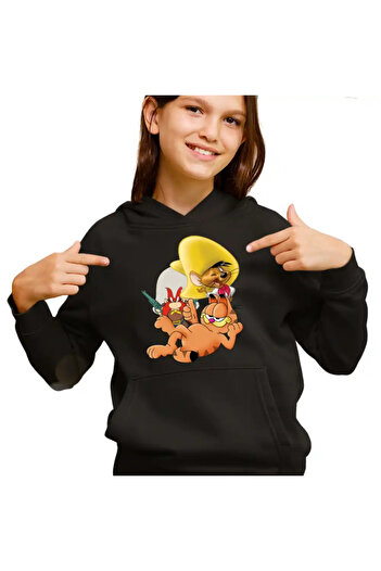 OEM Kids Girls' Sweatshirt Speedy Gonzales Garfield Yosemite Sam Cartoons