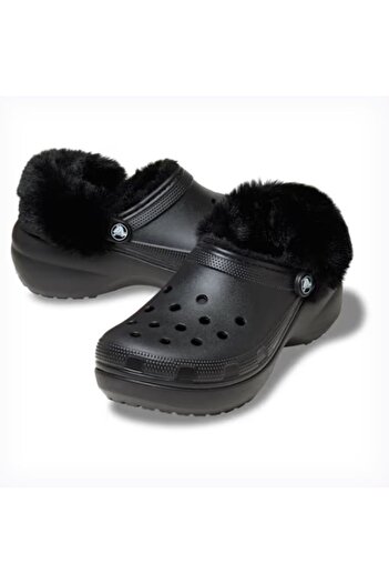 Crocs Columbia Classic Platform Fuzz Lined Clog Women's Slippers 212854
