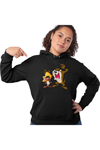 OEM Women's Speedy Gonzalez Taz Tasmanian Devil Hoodie