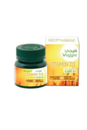VEGGIE Vitamin D-3 5000 IU 60 Capsules
