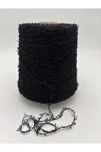 kumasfabrik (500Gr)Hand Knitting Plush Yarn/Amigurimi, Bag, Scarf, Hat, Cardigan Yarn-Black