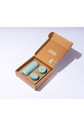 Storm Carter's Stainless Steel Chemical-Free Hot & Cold Cups from Mibru Smoke Green 16oz