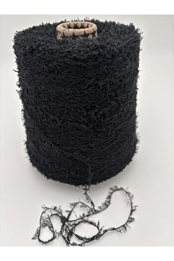 kumasfabrik (500Gr)Hand Knitting Plush Yarn/Amigurimi, Bag, Scarf, Hat, Cardigan Yarn-Black