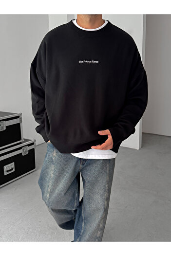 BYBASICMAN Siyah Poison Örme Sweatshirt JJ-167