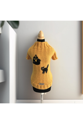 Lady Fify Yellow Halloween Sweater for Cat and Dog