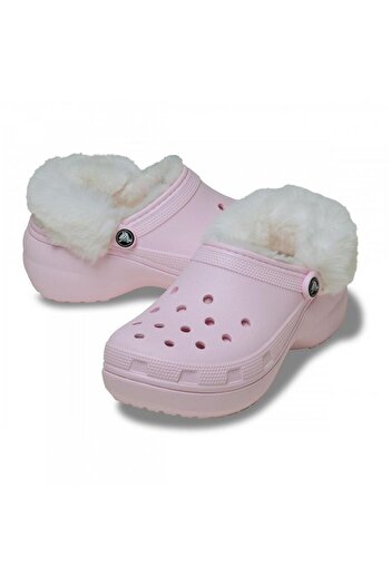 Crocs 212854-6Zw Classic Platform Fuzz Lined Clog Slippers Sandals