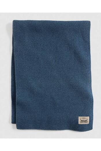 Levi's Men's Knitted Blue Scarf 000Jb-0006