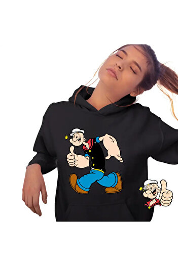 OEM Women's Sweatshirt Popeye the Sailor Captain Ship
