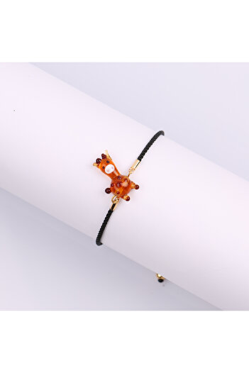 ADAMODART Giraffe Murano Glass Beaded Bracelet