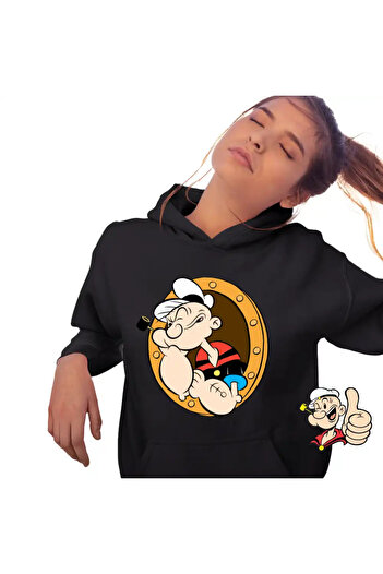 OEM Women's Sweatshirt Popeye the Sailor Captain Ship Window