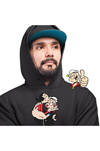 OEM Men's Hoodie Popeye the Sailor Olive Pupat Dragobete