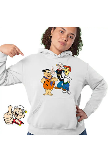 OEM Women's Sweatshirt Popeye The Sailor Flintston Jetson Old Cartoons