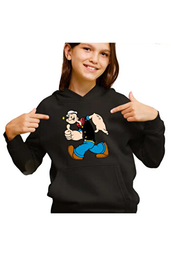 OEM Kids Girls Popeye The Sailor Captain Ship Sweatshirt