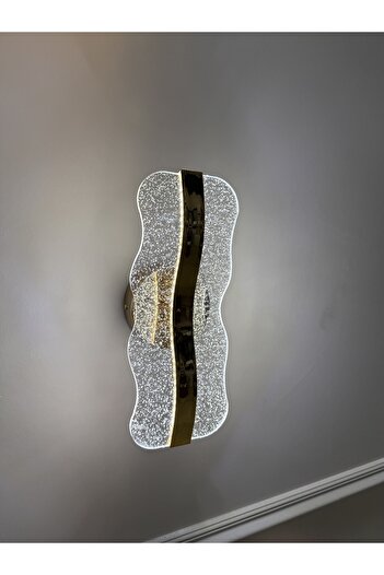 burenze Modern Luxury King Ledli Aplik Elektrikli Gold Sarı Gün Işığı