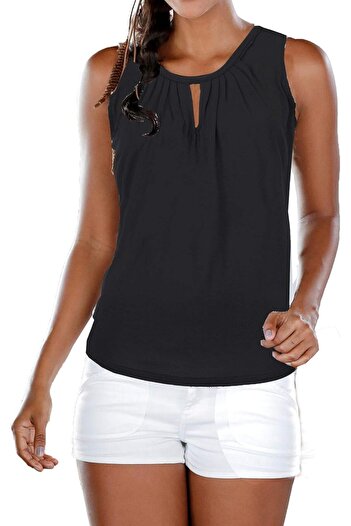 Elfin Women's Tank Top Sleeveless Summer Beach Tops Button