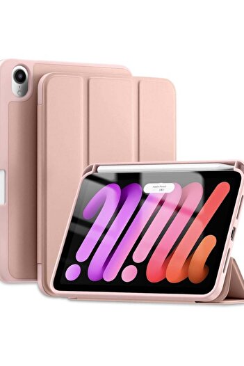 Generic SmartGrist iPad Mini 7 Case (A17 Pro) for 7th/6th Gen 8.3" with Pencil Holder - Rose Pink