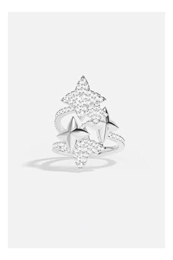 Monaco Intertwined Meteorites Silver Ring