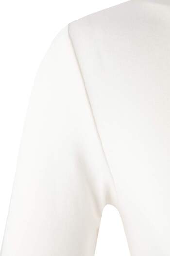 Trendyol Curve More Sustainable Ecru Viscose Rib Knit Plus Size Blouse Tbbss24Af00037