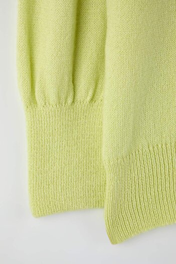 Trendyol Curve Lime Green Lace Collar Knitwear Sweater Tbbaw26An00020