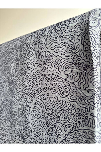 Silk Home Mayda Shawl - Gray-Navy Blue