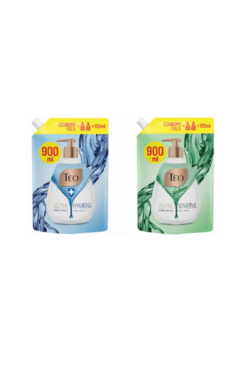 Teo Pack of 2 X TEO liquid soap refill, 2x900 ml