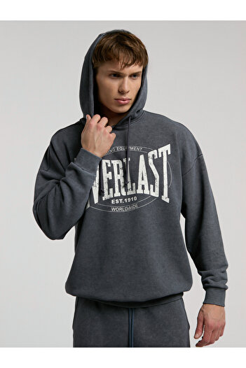 EVERLAST Authentic Boxing Oversize Anthracite Men's Hooded Sweatshirt